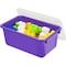 Storex Storage Bin, Purple, 2 PK 62411U06C - alternate 2